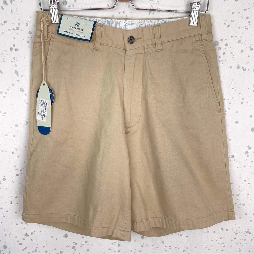 NWT Castaway Nantucket Island Cisco Shorts Tan 28